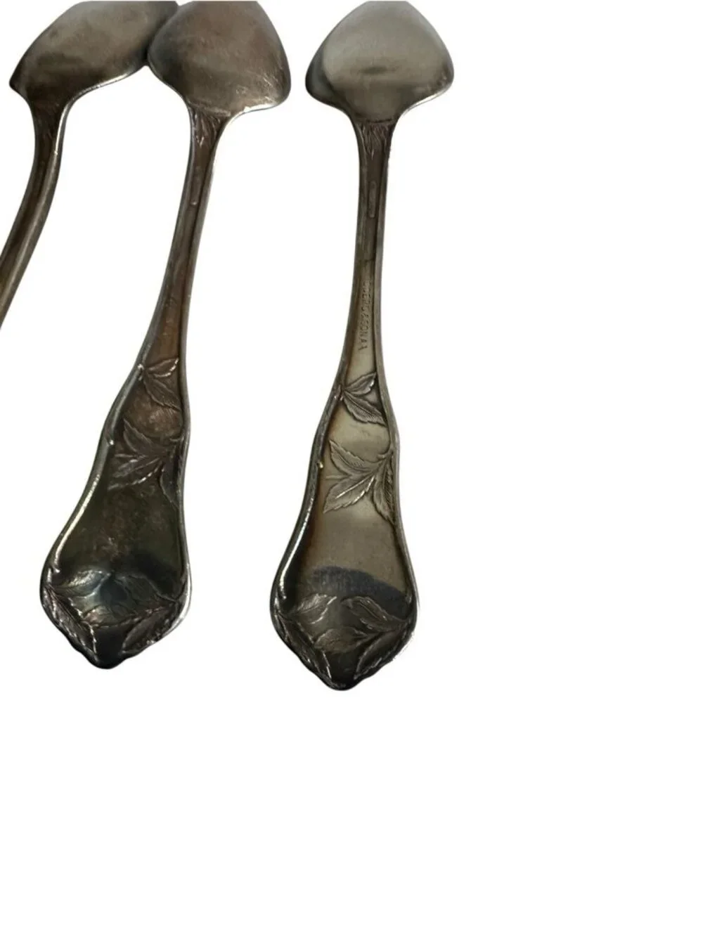 Antique 1910 Rogers & Son AA Sunkist Pattern Set Of 6 Spoons Silverplate